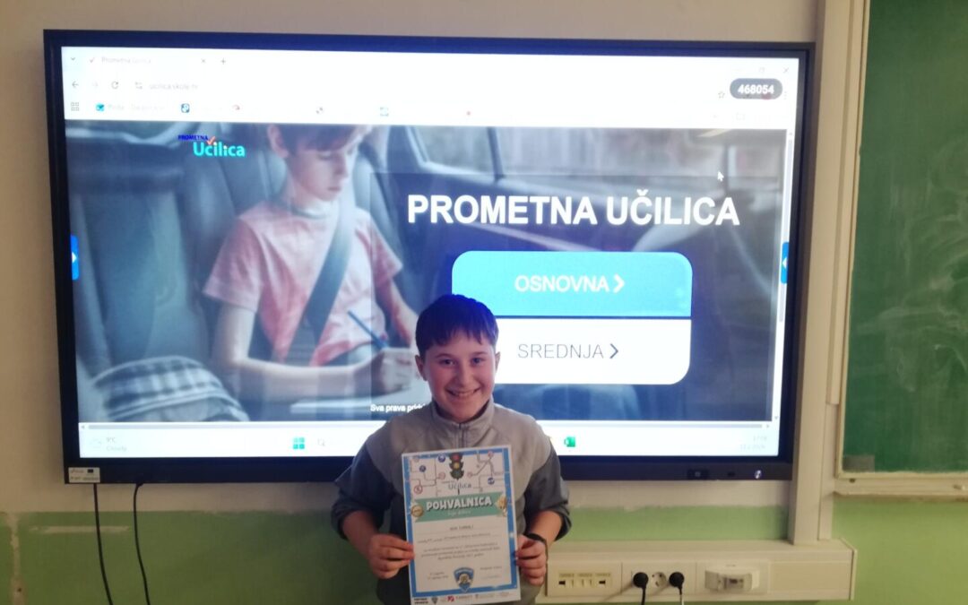 Pohvalnica sa Državnog natjecanja Prometna učilica