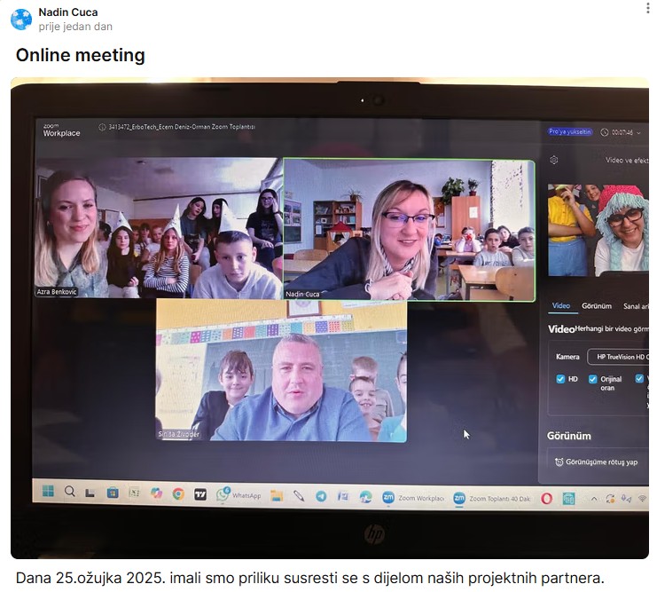 Online susret učenika u eTwinning projektu